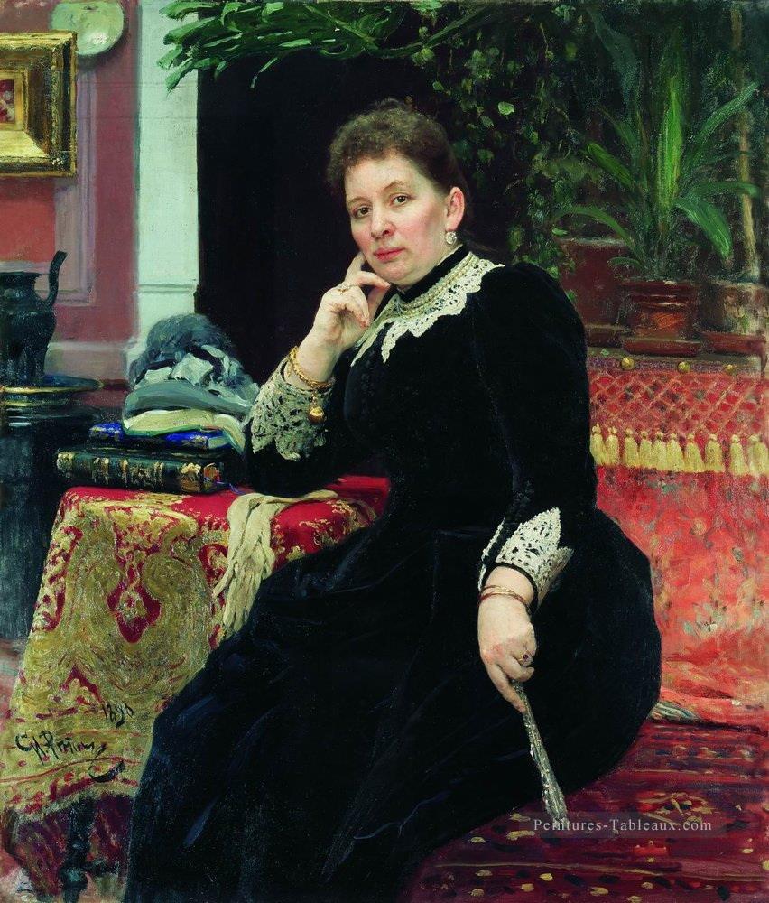 portrait du philanthrope olga sergeyevna aleksandrova heinz 1890 Ilya Repin Peintures à l'huile